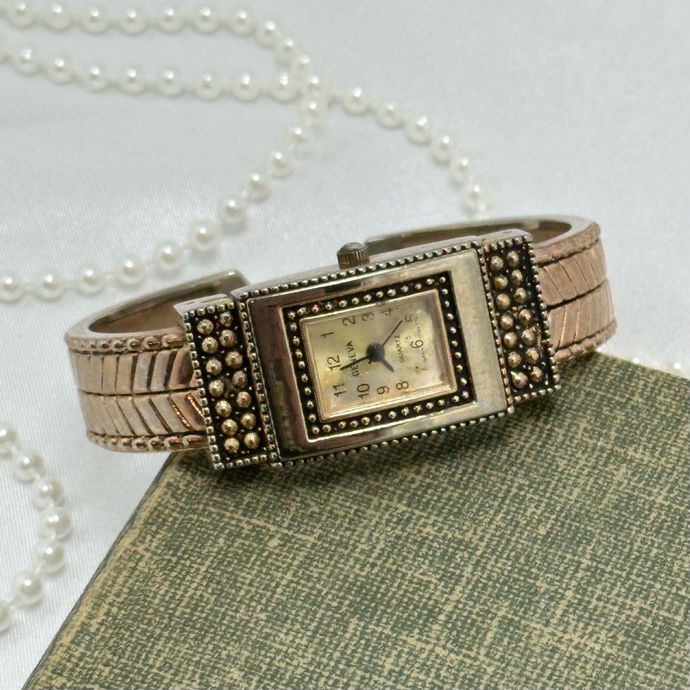 Rose Gold Geneva Cuff Watch
